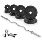 VirtuFit Gietijzeren Halterset - EZ Curlstang - Veerclip - 30 mm - 25 kg - Hoofdafbeelding