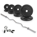 VirtuFit Gietijzeren Halterset - EZ Curlstang - Veerclip - 30 mm - 43 kg - Hoofdafbeelding