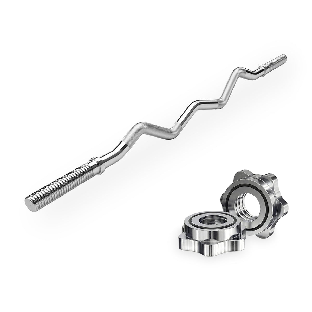 VirtuFit Curlstang - EZ Halterstang - 120 cm - Schroef - 30 mm - Hoofdafbeelding