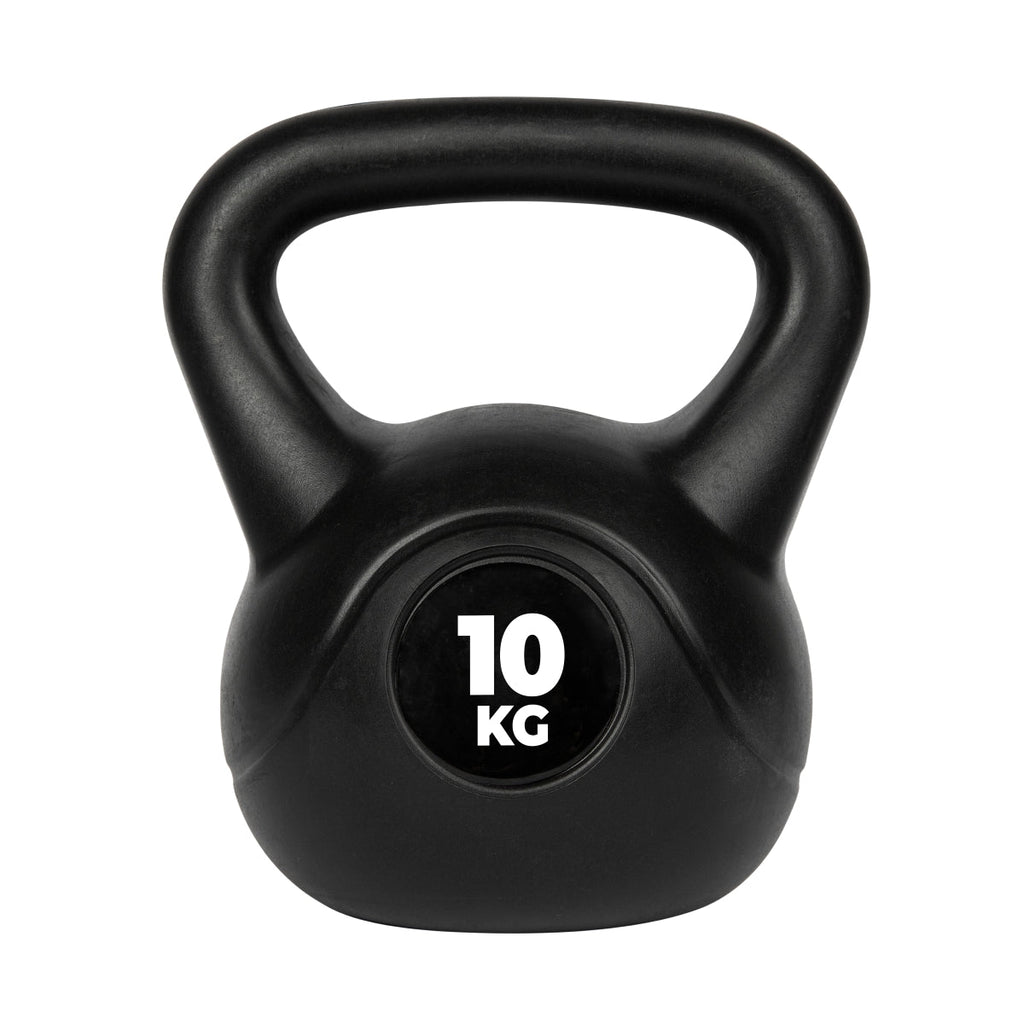 VirtuFit PVC Kettlebell - 10 kg - Zwart - Hoofdafbeelding