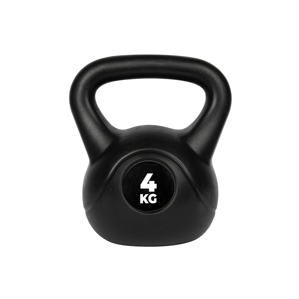 VirtuFit PVC Kettlebell - 4 kg - Zwart - Hoofdafbeelding
