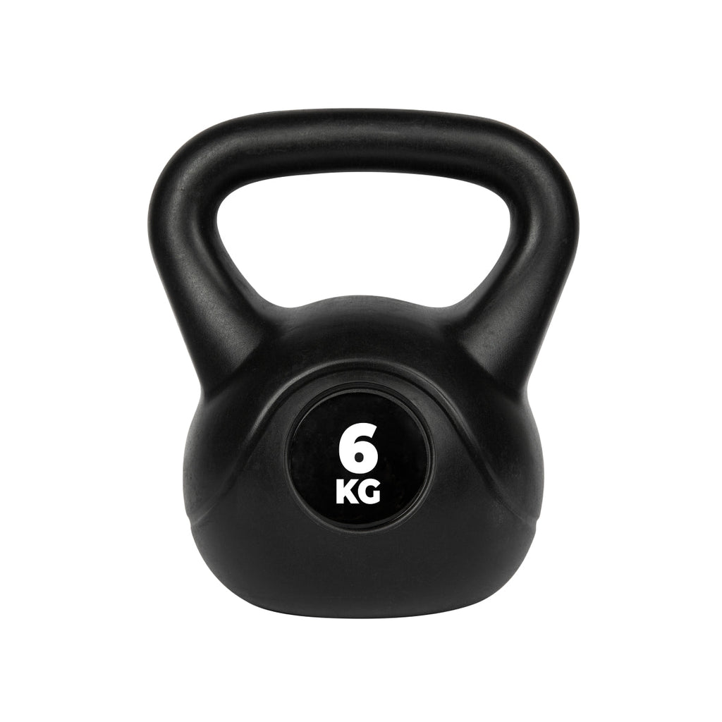 VirtuFit PVC Kettlebell - 6 kg - Zwart - Hoofdafbeelding