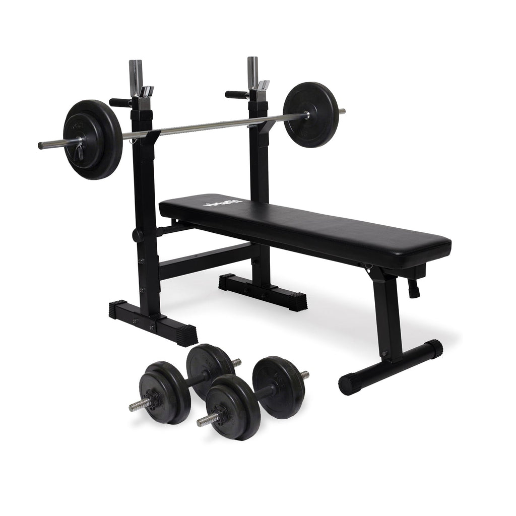VirtuFit Verstelbare Halterset - 30,5 kg - Halterbank Compact - Dumbbellset - Halterset - Hoofdafbeelding