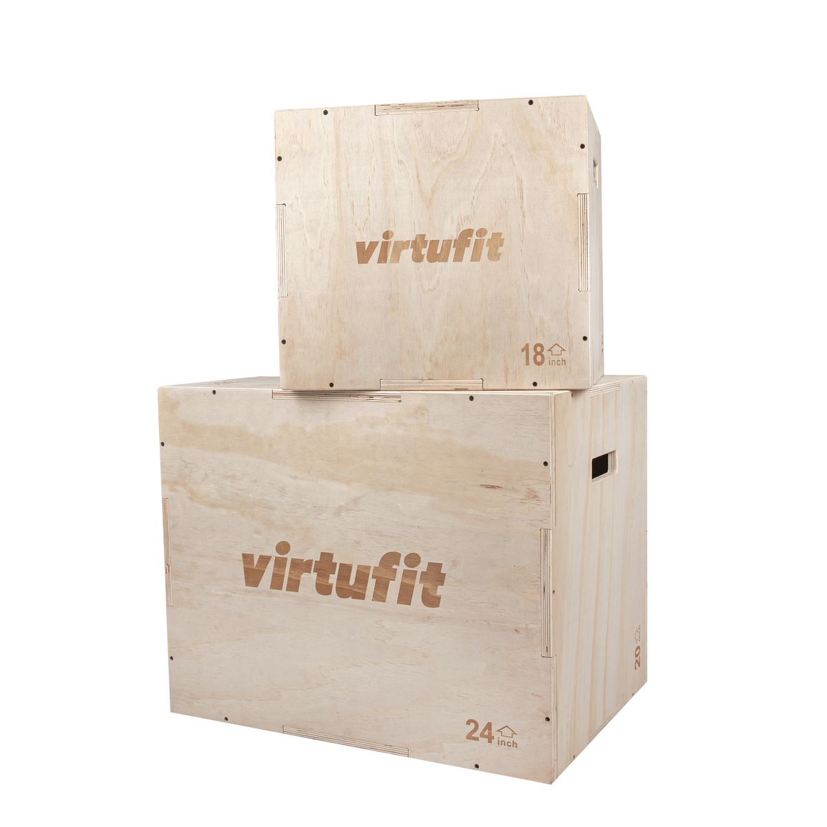 VirtuFit Houten 3-in-1 Plyo Box Set - 2 Stuks - Aanzicht