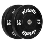 VirtuFit Bumper Plate - Olympische Halterschijf van Rubber - 50 mm - set 2 x 15 kg - Hoofdafbeelding