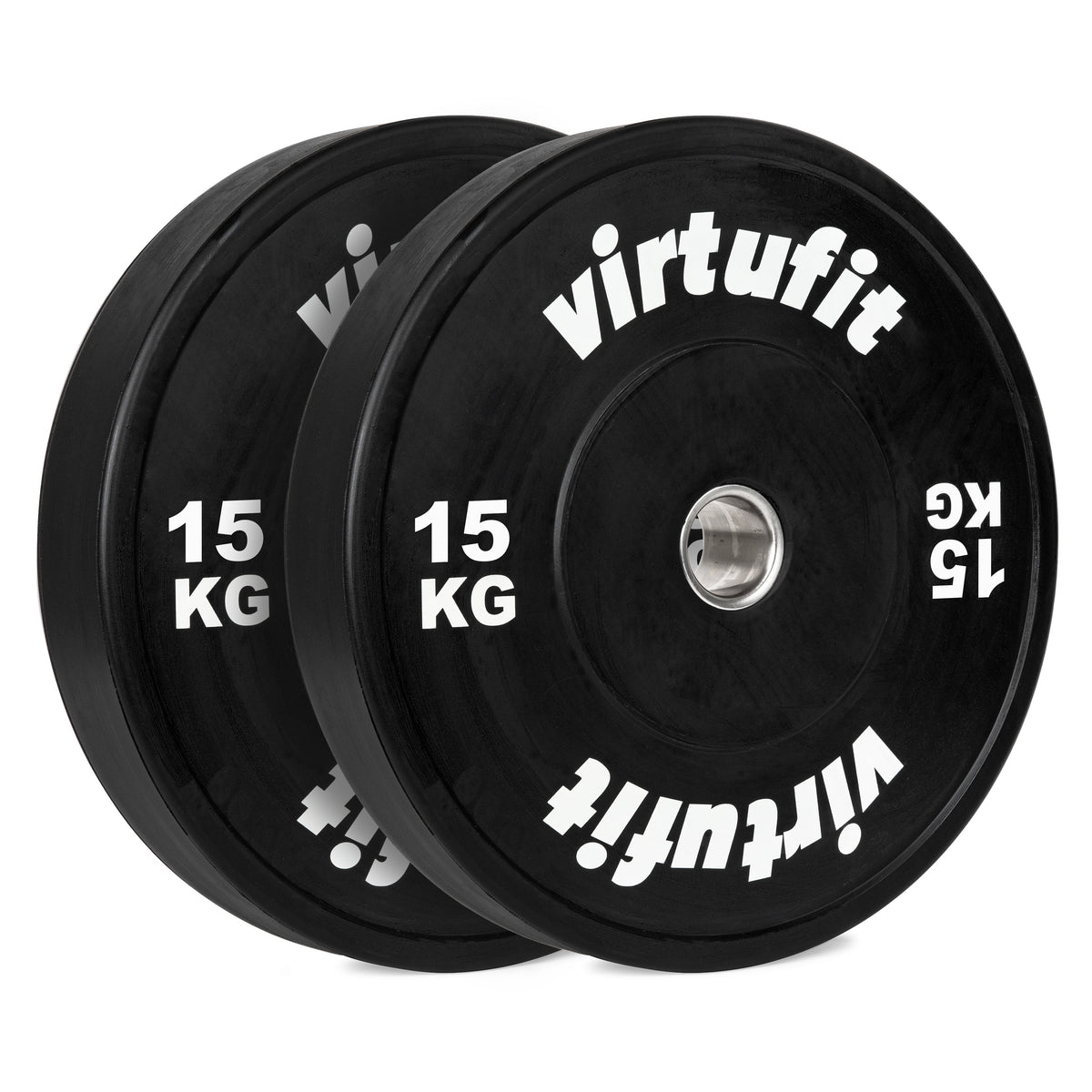 VirtuFit Bumper Plate - Olympische Halterschijf van Rubber - 50 mm - set 2 x 15 kg - Hoofdafbeelding