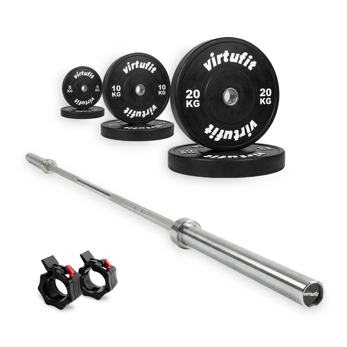 VirtuFit Olympische Bumper Plate Halterset - 90 kg - Hoofdafbeelding