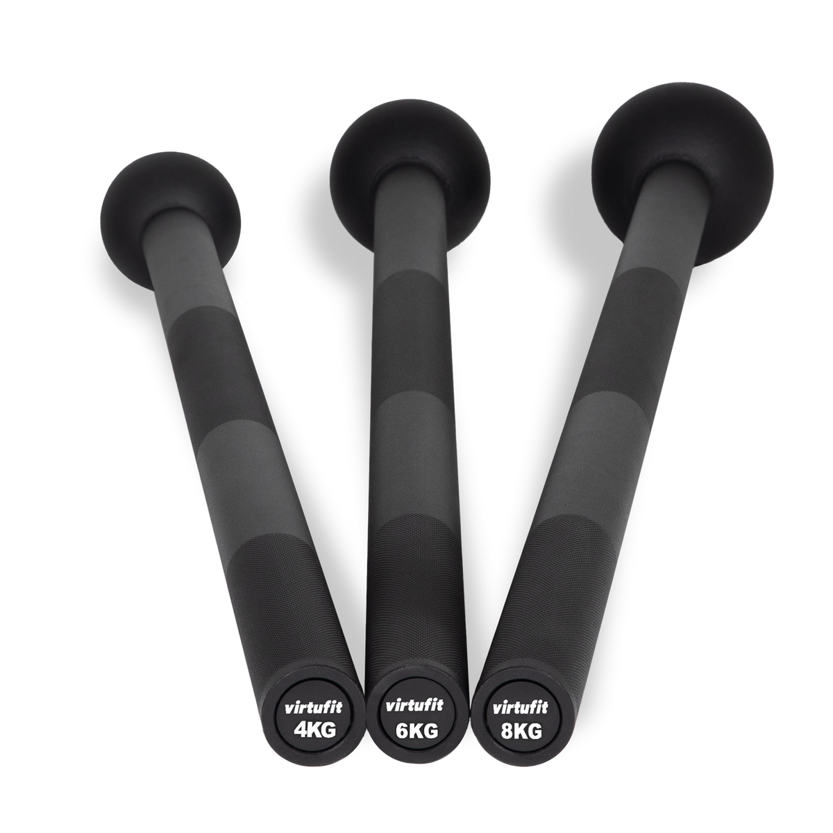 VirtuFit Macebell Set - Zwart - 4, 6, 8 kg - Hoofdafbeelding