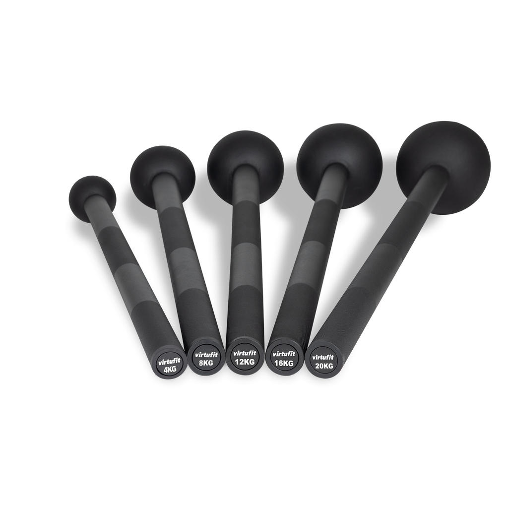 VirtuFit Macebell Set - Zwart - 4, 6, 8, 10, 12 kg - Hoofdafbeelding