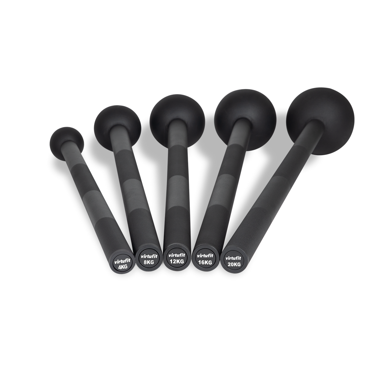 VirtuFit Macebell Set - Zwart - 4, 6, 8, 10, 12 kg - Hoofdafbeelding