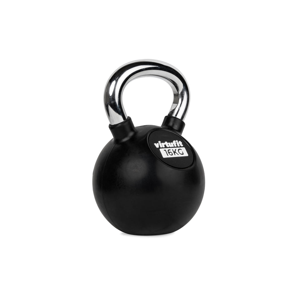 VirtuFit Kettlebell - Rubber/Chroom - 16 kg - Hoofdafbeelding