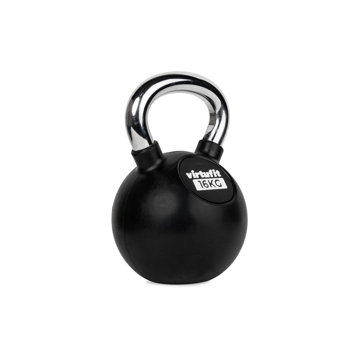 VirtuFit Kettlebell - Gummi/Chrom - 16 kg - Tweedekans