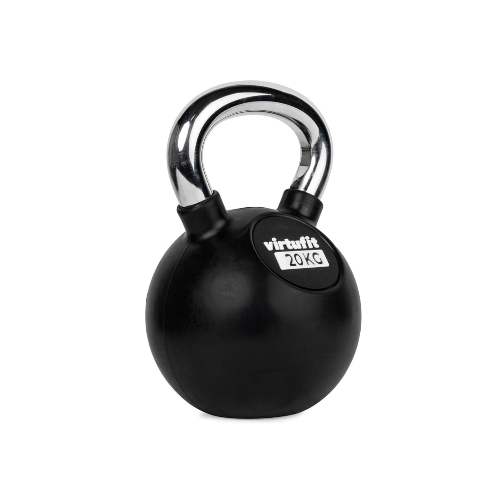 VirtuFit Kettlebell - Rubber/Chroom - 20 kg - Hoofdafbeelding