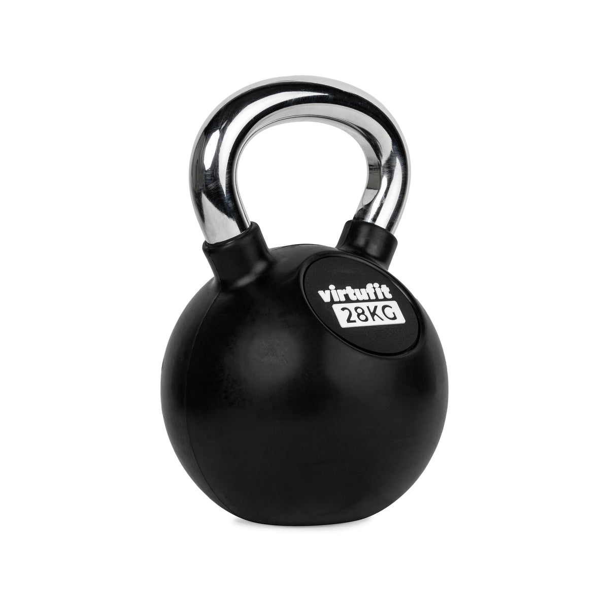 VirtuFit Kettlebell - Rubber/Chroom - 28 kg - Hoofdafbeelding