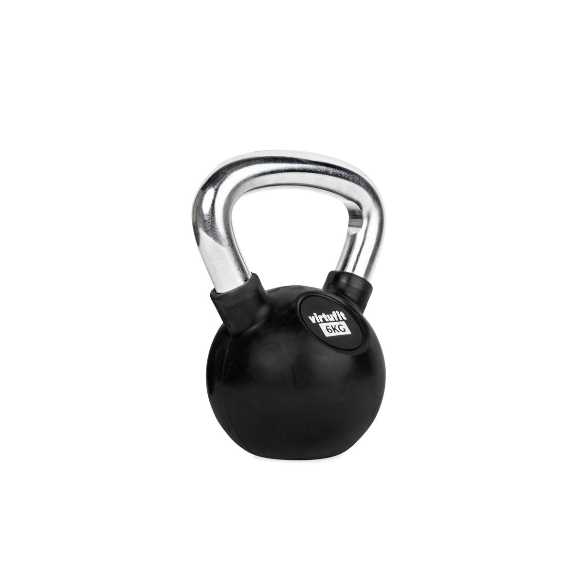 VirtuFit Kettlebell - Rubber/Chroom - 6 kg - Hoofdafbeelding