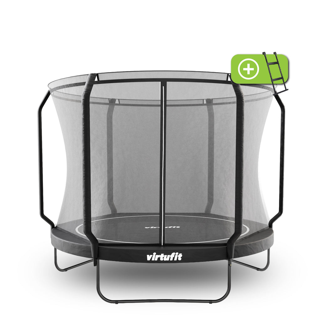 VirtuFit Premium Trampoline met Veiligheidsnet - Zwart - 305 cm - Hoofdafbeelding