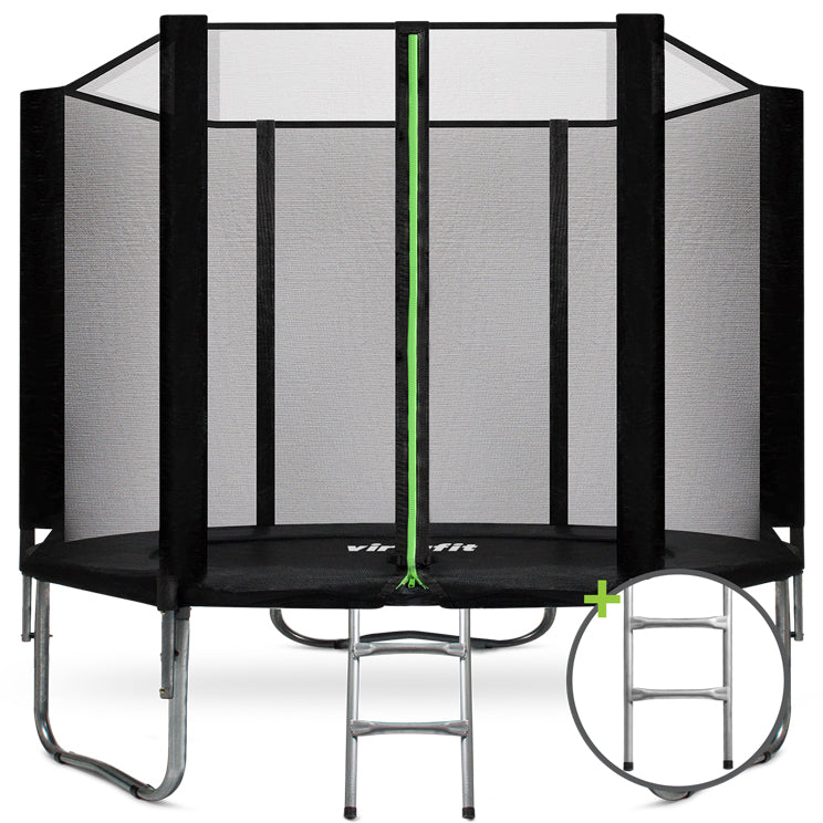 VirtuFit Trampoline met Veiligheidsnet - Zwart - 251 cm - Tweedekans - Hoofdafbeelding
