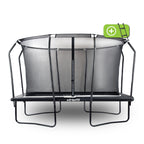 VirtuFit Premium Rechthoekige Trampoline met Veiligheidsnet - Zwart - 244 x 366 cm - Gratis trap - Hoofdafbeelding