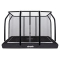 VirtuFit Premium Inground Trampoline met Veiligheidsnet - Zwart - 244 x 366 cm - Hoofdafbeelding