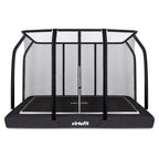 VirtuFit Premium Inground Trampoline met Veiligheidsnet - Zwart - 244 x 366 cm - Hoofdafbeelding