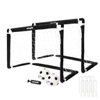 VirtuFit Kinder Voetbaldoelen Set met 2 Ballen en Pomp - Voetbalgoals - 92 x 64 cm - Hoofdafbeelding