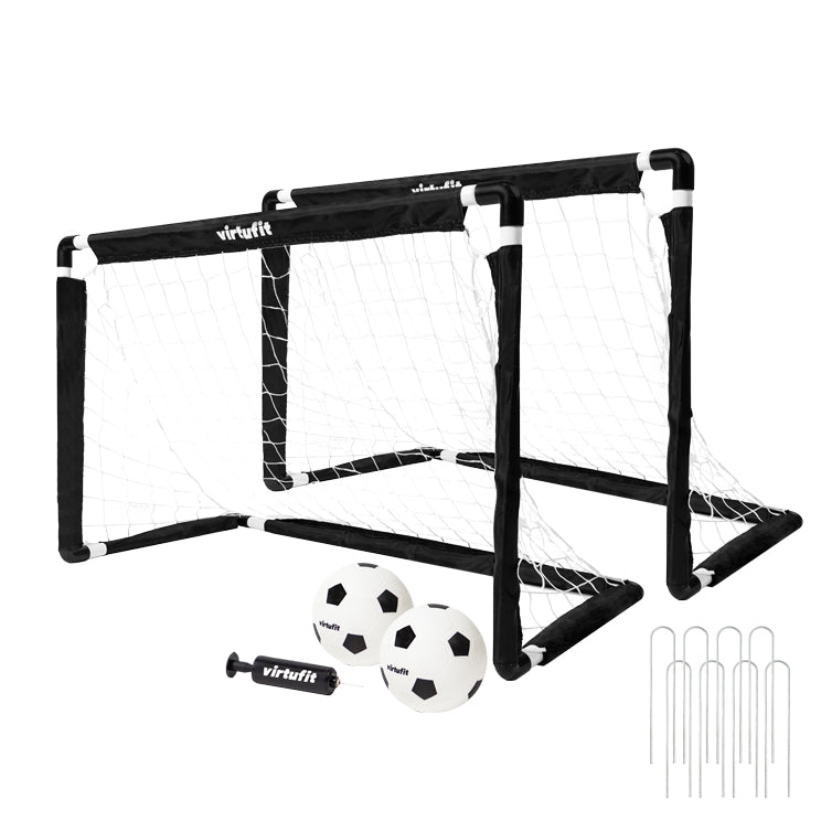 VirtuFit Kinder Voetbaldoelen Set met 2 Ballen en Pomp - Voetbalgoals - 92 x 64 cm - Hoofdafbeelding