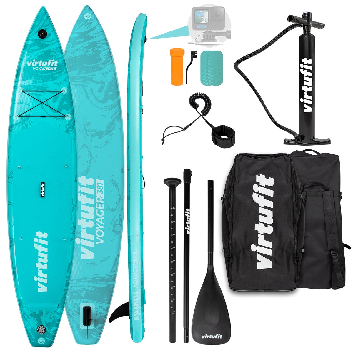 Virtufit Supboard Voyager 381 - Turquoise - Inclusief accessoires en draagtas - Hoofdafbeelding