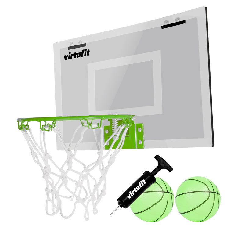 VirtuFit Pro Mini Basketballbrett mit 2 Bällen und Pumpe - Glow In the Dark - Zweite Chance