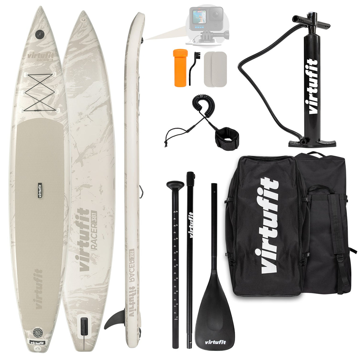 Virtufit Supboard Racer 381 - Sand Beige - Inclusief accessoires en draagtas - Hoofdafbeelding