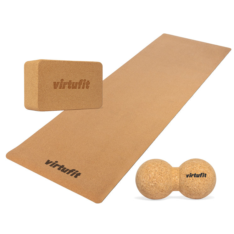 VirtuFit Premium Kurk Yoga Kit - 3-Delig - Ecologisch - Hoofdafbeelding
