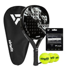 VirtuFit Hybrid Padel Set - Zwart - Grijs - Hoofdafbeelding