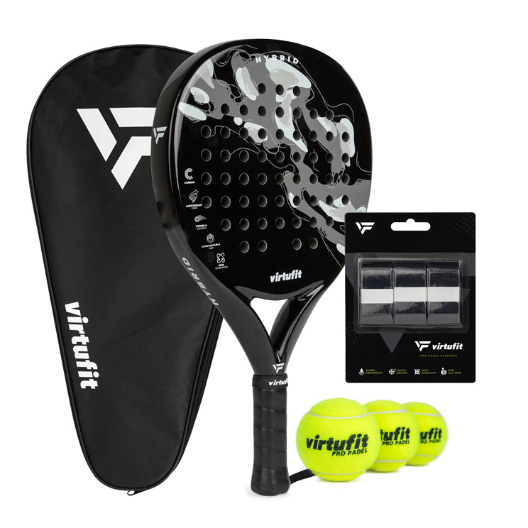 VirtuFit Hybrid Padel Set - Zwart - Grijs - Hoofdafbeelding