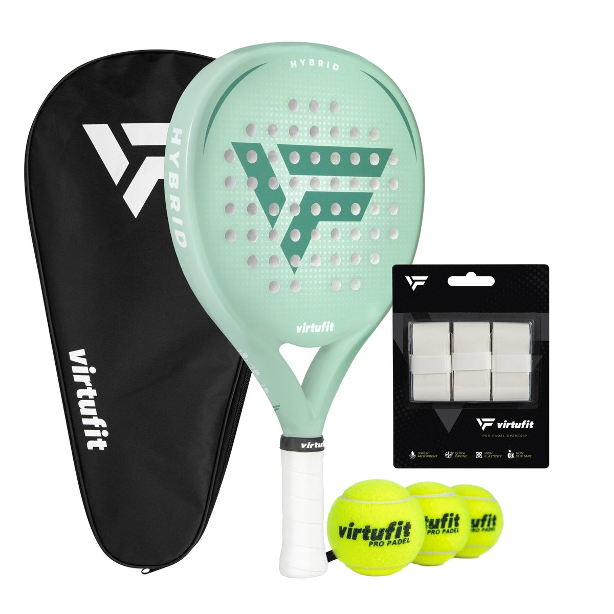 VirtuFit Hybrid Padel Set - Mint Green - Hoofdafbeelding