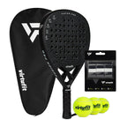 VirtuFit Fusion Pro Padel Set - Zwart - Grijs - Hoofdafbeelding
