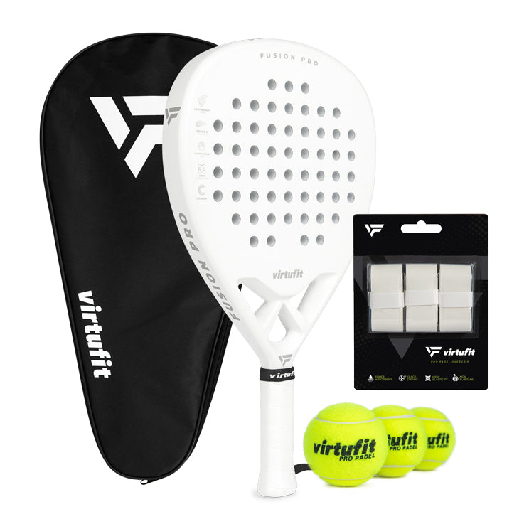 VirtuFit Fusion Pro Padel Set - Wit - Silver - Hoofdafbeelding