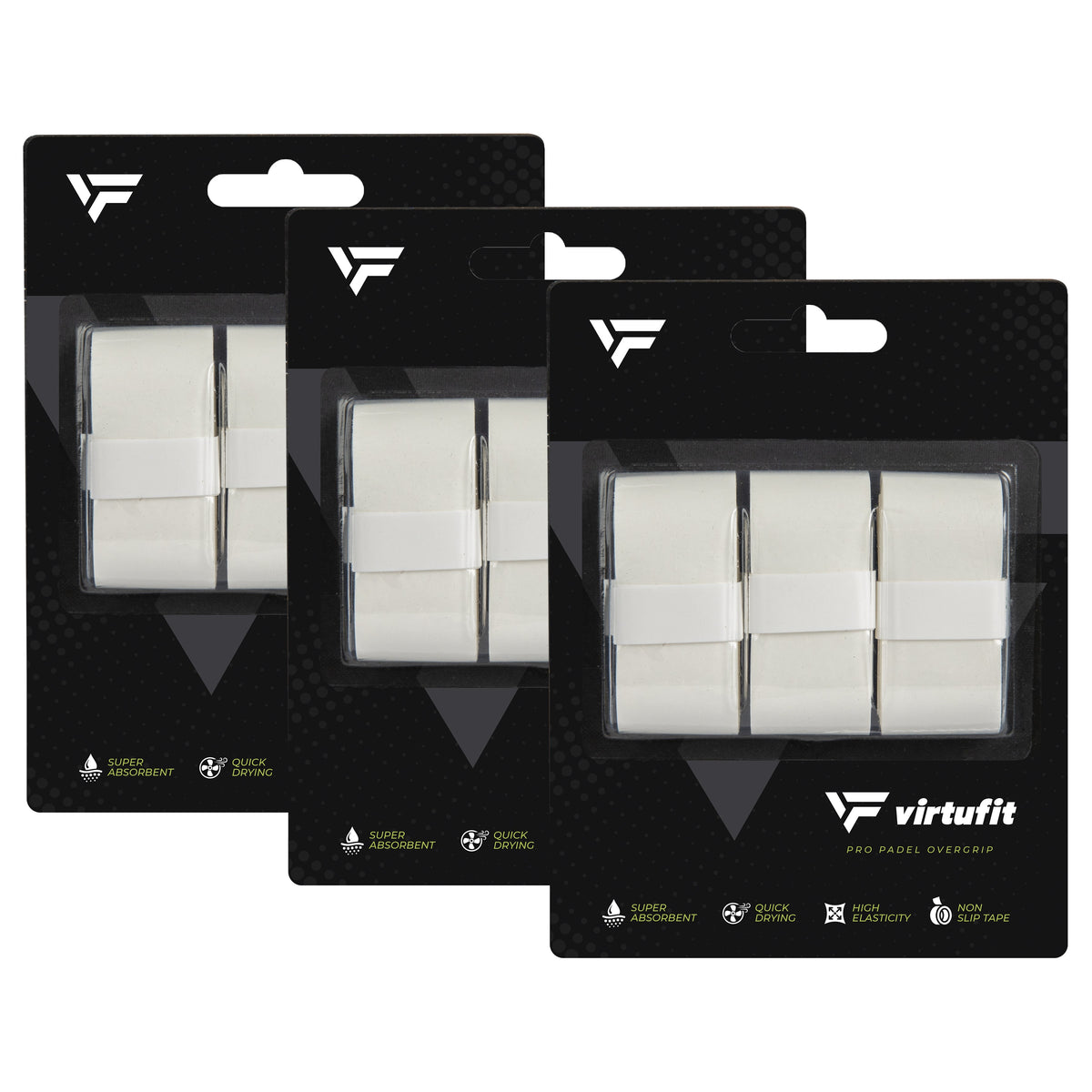 VirtuFit Pro Padel Overgrip - Wit - 9 Stuks - Hoofdafbeelding