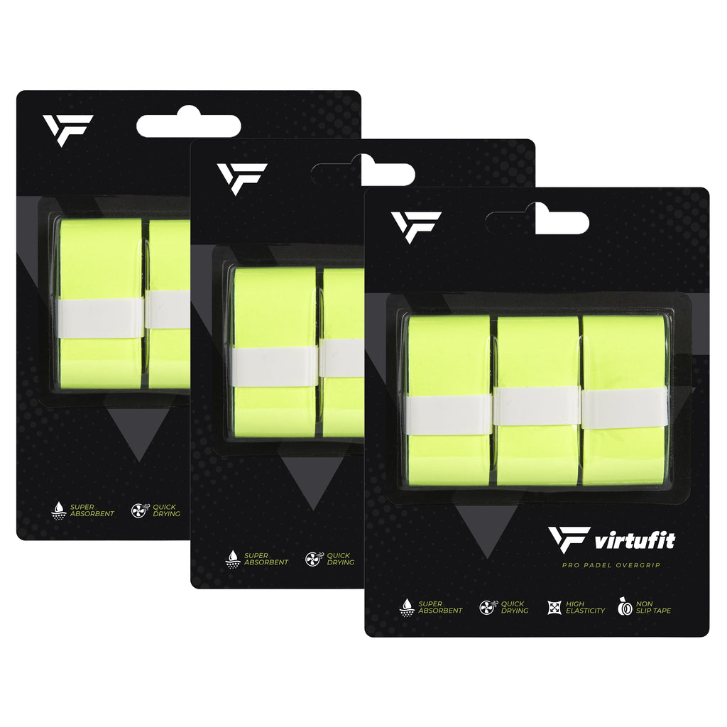 VirtuFit Pro Padel Overgrip - Neon Groen - 9 Stuks - Hoofdafbeelding