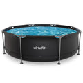 VirtuFit Rond Zwembad - Ø244 x 76 cm - Antraciet - Hoofdafbeelding