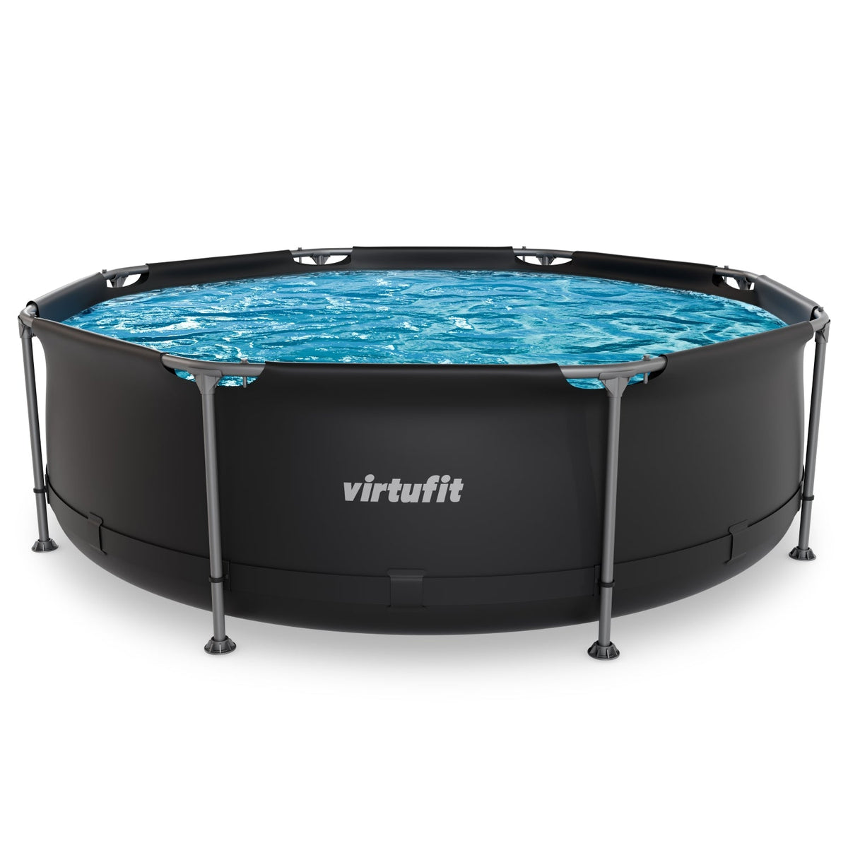 VirtuFit Rond Zwembad - Ø244 x 76 cm - Antraciet - Hoofdafbeelding