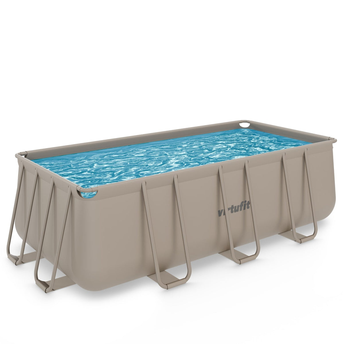 VirtuFit Rechthoekig Zwembad 400 x 200 x 122 cm - Beige - Hoofdafbeelding