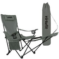 VirtuFit Opvouwbare Camping Stoel met Voetsteun - Strandstoel - Grijs - Tweedekans - Hoofdafbeelding