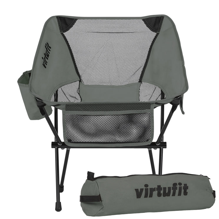 VirtuFit Camping Stoel Compact - Strandstoel - Opvouwbaar - Grijs - Hoofdafbeelding