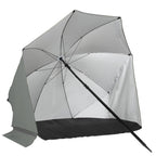 VirtuFit Strandsonnenschirm - Windschutz - Strandzelt - 160 cm - Grau - Zweite Chance