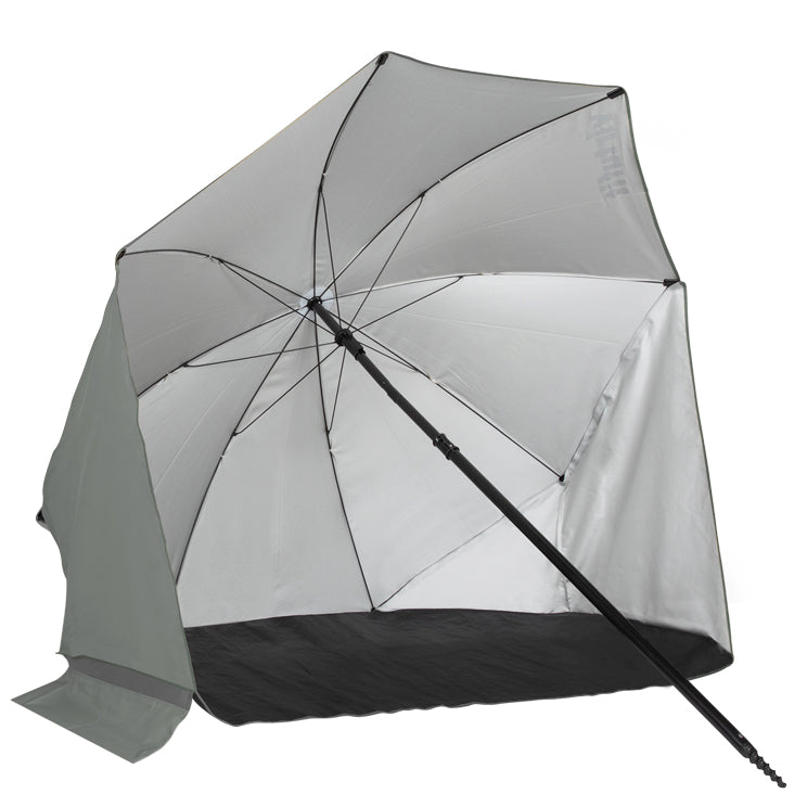 VirtuFit Strandsonnenschirm - Windschutz - Strandzelt - 160 cm - Grau - Zweite Chance
