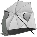 VirtuFit Strandparasol Premium - Windscherm - Strandtent - 200 cm - Grijs - Hoofdafbeelding