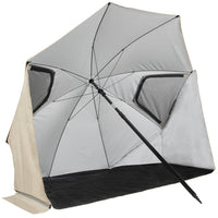 VirtuFit Strandparasol Premium - Windscherm - Strandtent - 200 cm - Beige - Hoofdafbeelding