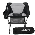 VirtuFit Camping Stoel Compact - Strandstoel - Opvouwbaar - Zwart - Hoofdafbeelding