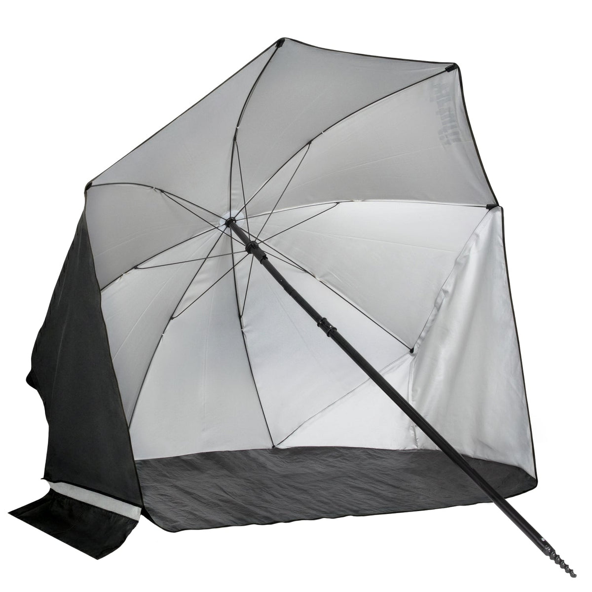 VirtuFit Strandsonnenschirm - Windschutz - Strandzelt - 160 cm - Schwarz - Zweite Chance