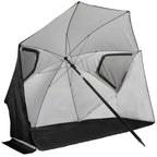 VirtuFit Strandparasol Premium - Windscherm - Strandtent - 200 cm - Zwart - Hoofdafbeelding