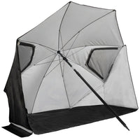VirtuFit Strandparasol Premium - Windscherm - Strandtent - 200 cm - Zwart - Hoofdafbeelding
